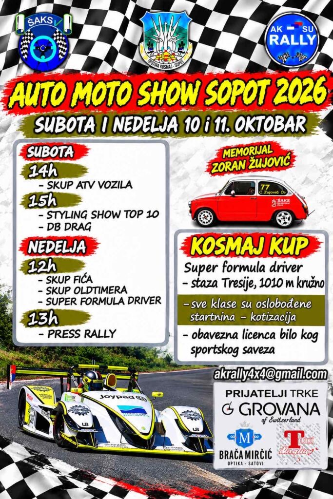 Auto Moto Show Sopot 2026 za vikend 11. oktobra